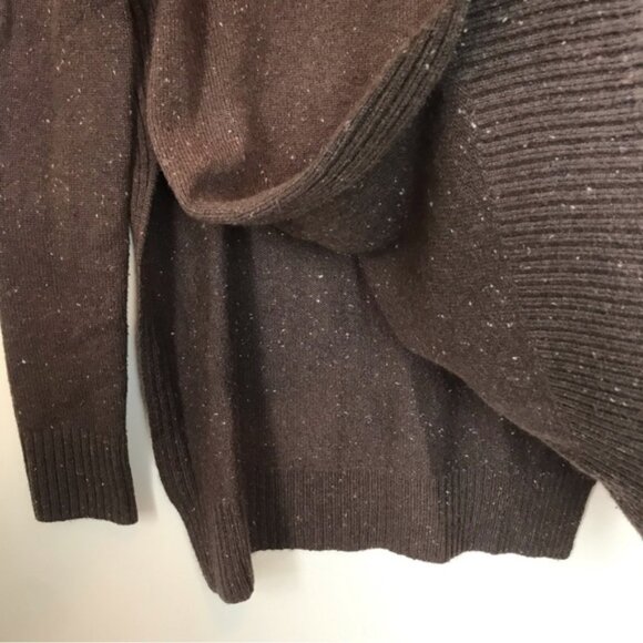 Aritzia TALULA Cashmere Wool Crew Neck Side Slits Speckled Relaxed Sweater Knit - Picture 6 of 14